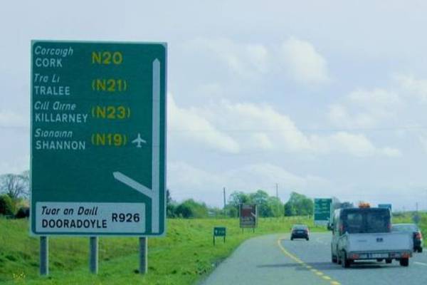 Cork-Limerick road to be upgraded to full tolled motorway at estimated cost of €2bn