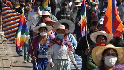 Bolivia at a standstill as protesters demand election goes ahead