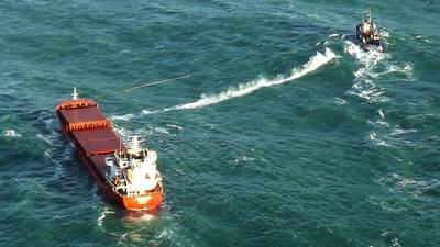 Crew of stricken freighter recovering after drifting off coast for 18 hours