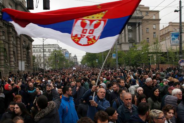 Anti-government protests grip capitals of Serbia and Albania