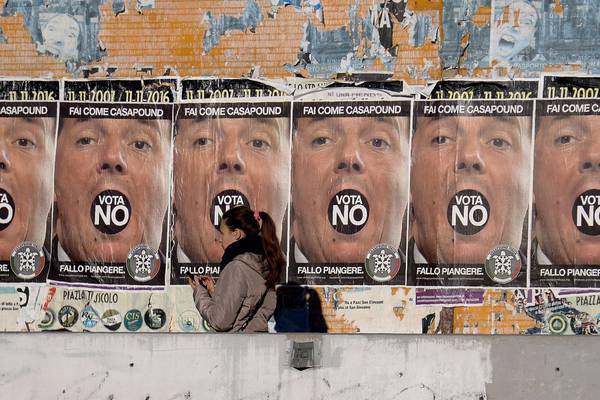 Fears for euro over landmark Italian referendum result