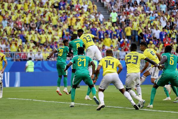 Mina sends Colombia through as Senegal fall foul of fair play