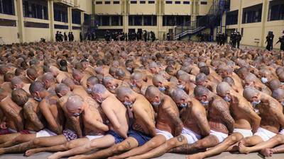 Outrage as El Salvador lines up semi-naked prisoners for photos