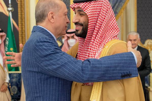 Erdogan’s embrace of Saudi prince signals end of dispute over Khashoggi murder