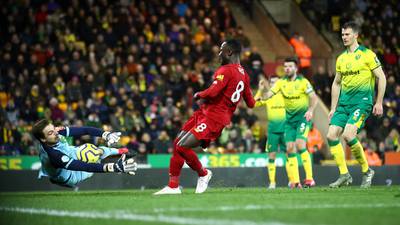 Liverpool make heavy weather of it at Norwich