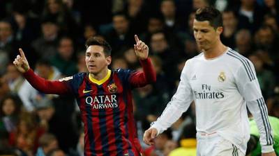 Messi outshines Ronaldo, Ronaldo blames referee