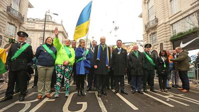 London St Patrick’s Day festival marked by show of solidarity with Ukraine