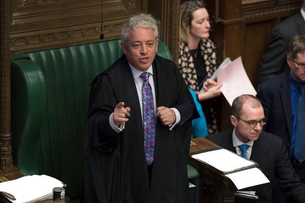 Bercow says MPs will have a say on no-deal Brexit