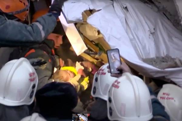 Russia explosion: baby pulled alive from tower block rubble