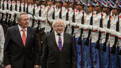 Higgins meets Raúl Castro as landmark Cuban visit begins