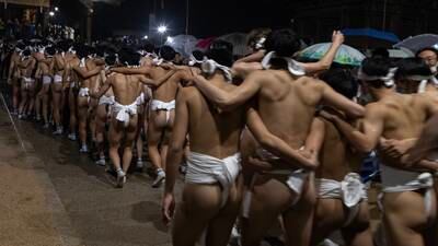 Women in Japan allowed to take part in ‘naked festival’ for first time