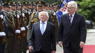 EU can help Croatia deal with its past, says President Higgins during official visit