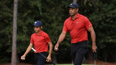 Tiger Woods and son Charlie ride birdie blitz to finish second at PNC Championship