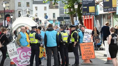 Clean-air campaigners block traffic on Dublin’s Lower Liffey Street
