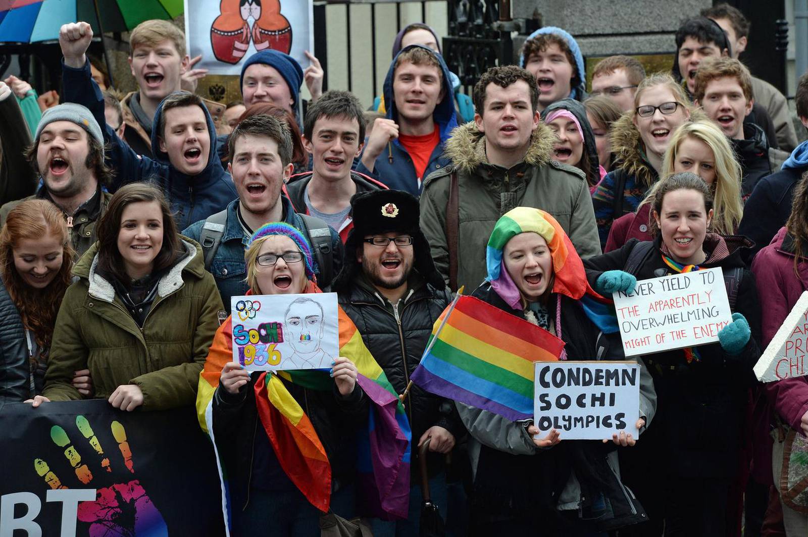 Gay Rights Protest In Dublin Ahead Of Sochi Winter Games The Irish Times 