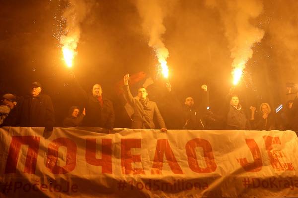 Serbs protest ahead of Putin’s visit to Belgrade