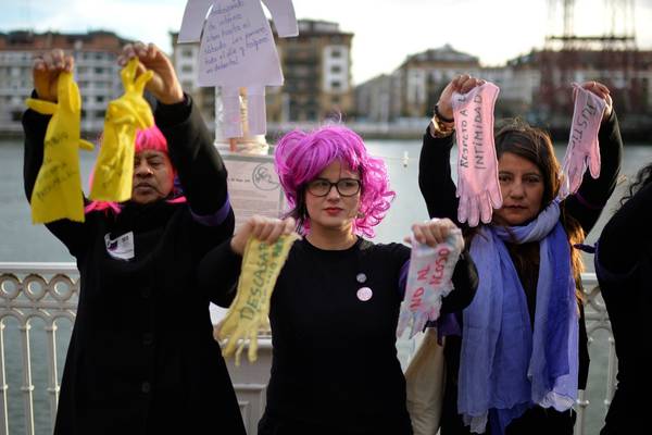 Spanish women give up work for a day in first ‘feminist strike’