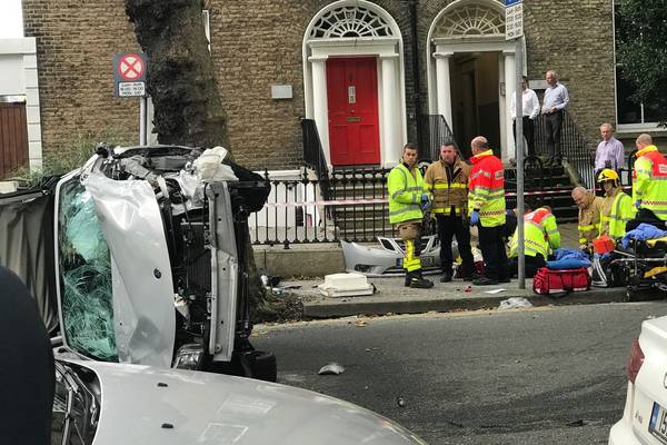 Six hospitalised after motorist mounts pavement, hits five Dublin pedestrians