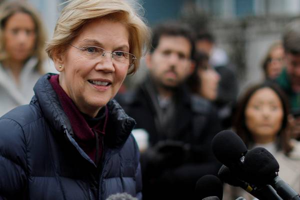 Elizabeth Warren first major candidate for 2020 US presidential race