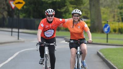 Four gardaí taking part in Cycle Against Suicide in memory of Colm Fox