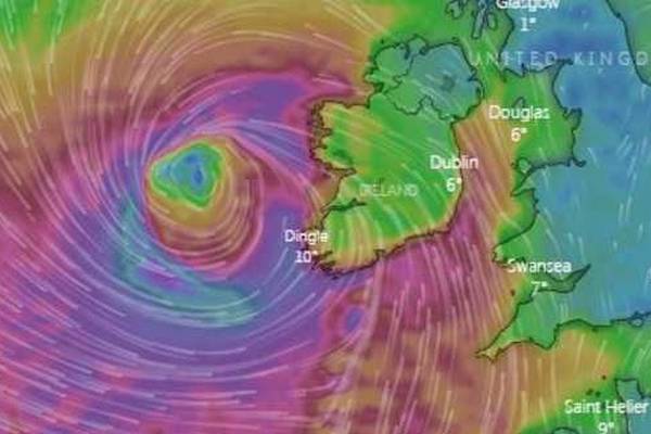 Pandemic-weary country further buffeted as ‘weather bomb’ Storm Barra arrives