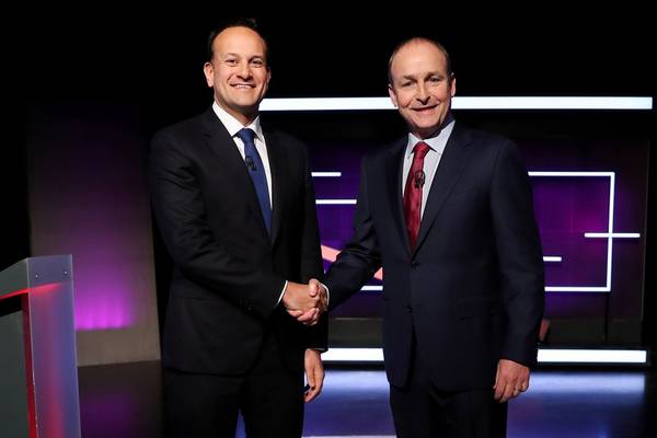 Leaders’ debate: For one dramatic moment, the Taoiseach is like a rabbit in headlights