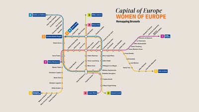Reworked Brussels metro map celebrates Irish women