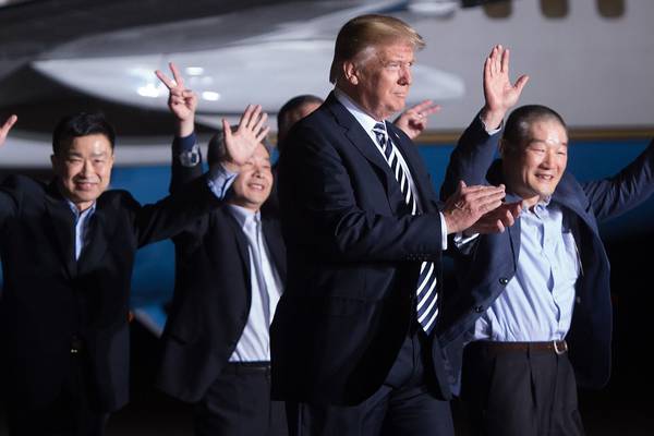 Trump welcomes back Americans freed by North Korea