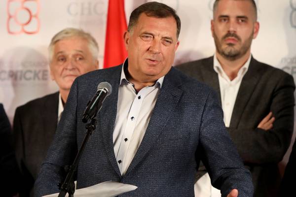 Bosnian-Serb leader eyes secession over name row with Muslim party