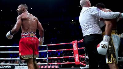 Kell Brook beats bitter rival Khan with sixth-round stoppage