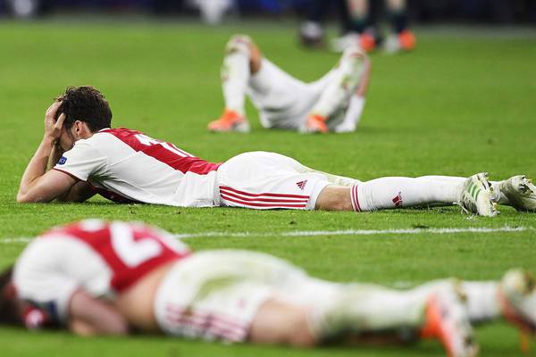 Ajax shares down 22% after Champions League exit