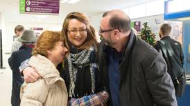 Happy homecoming for families at Knock airport