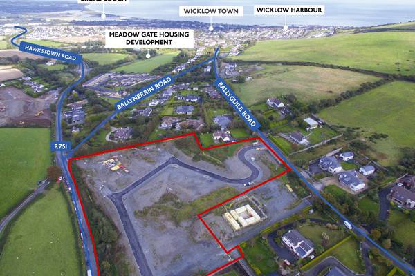 Wicklow Town lands with planning for three- and four-bed houses for €2.75m