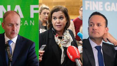 Sinn Féin level with Fianna Fáil at 24% in latest opinion poll