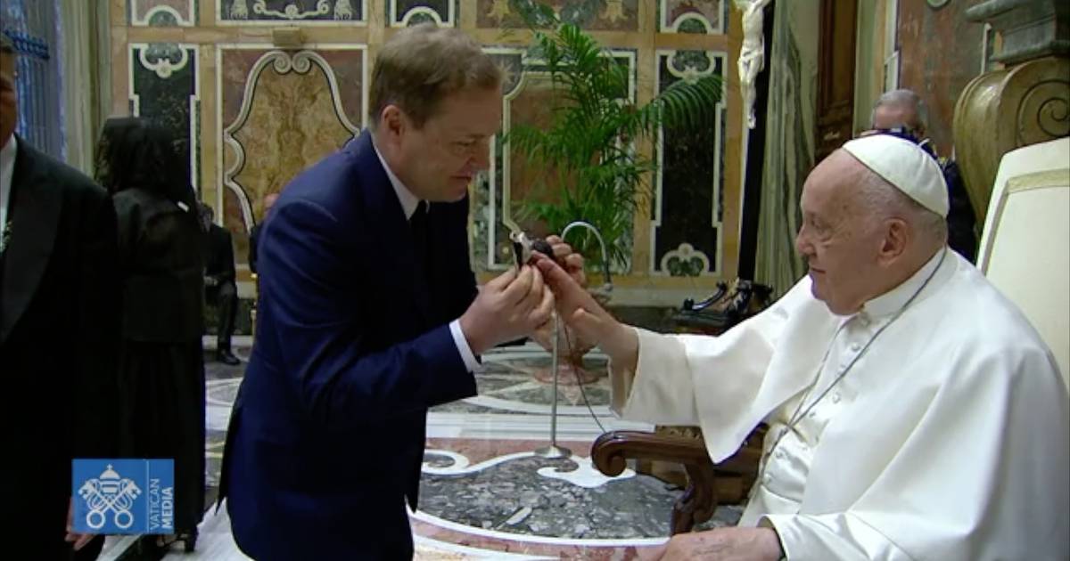 Fr Dougal Maguire meets the pope: Irish comedians granted an audience with Francis