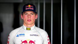 Max Verstappen takes his place on the grid in Japan