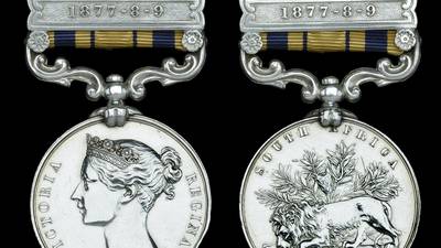 Irishman’s Zulu War medal and church windows sell for well over estimates