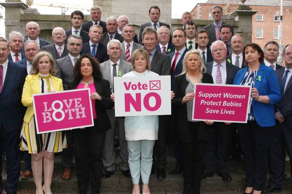 Photo shows extent of Fianna Fáil party backing for No vote