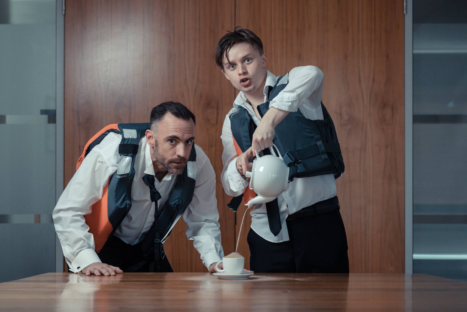 Jason Gilroy (left) and Matthew O'Donnell in I Poured the Tea. Photograph: Ste Murray