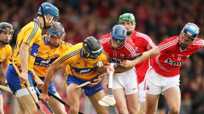 Clare fluff their lines in the first half, as Cork take centre stage with the wind at their backs