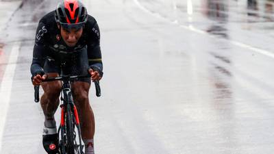 Jhonatan Narvaez solos to first Giro victory in rain