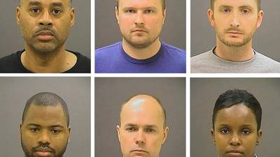 Six Baltimore police officers charged over death of Freddie Gray