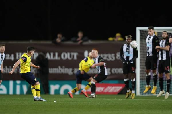 Liam Kelly’s brilliant free-kick not enough as Newcastle progress