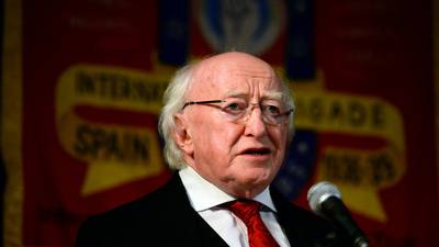 Higgins calls for ‘respectful’ commemorations on North visit