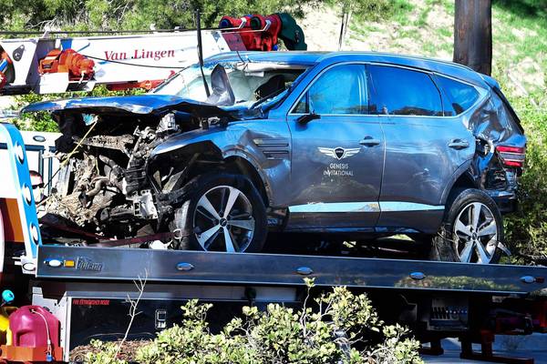 Tiger Woods was driving almost twice the speed limit during February crash