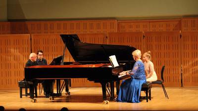 Classical music review: Two pianos and a cello ensemble