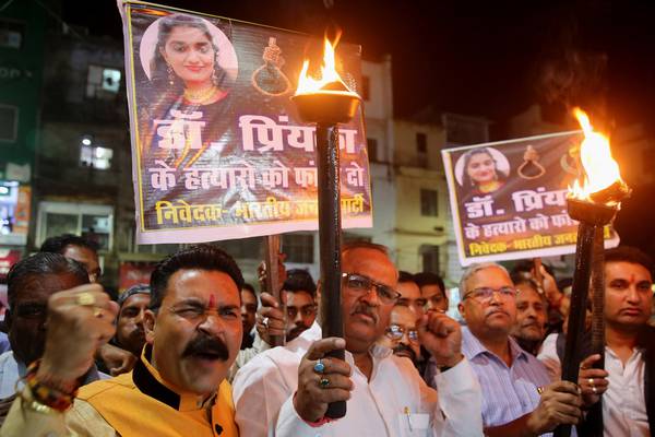 Protests in India after woman gang raped and murdered