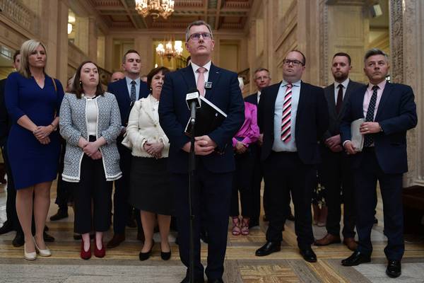 DUP leader rules out return to Executive without ‘decisive action’ on protocol