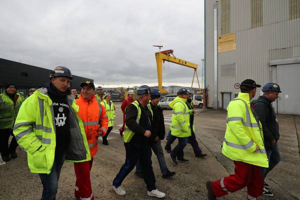 Harland and Wolff workers return to shipyard