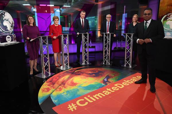 Tories complain after ice sculpture takes Johnson’s place in Channel 4 debate